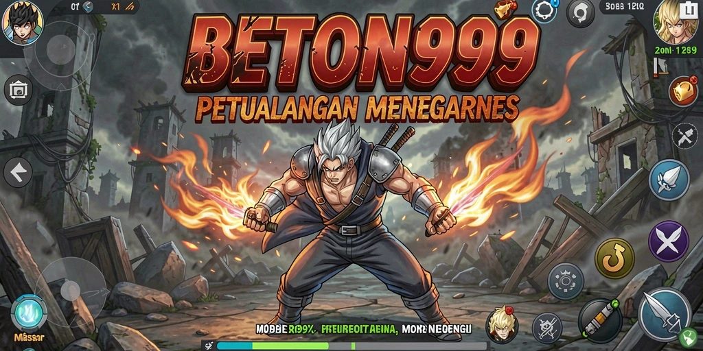 Screenshot gameplay BETON999 yang menampilkan aksi karakter Anime.