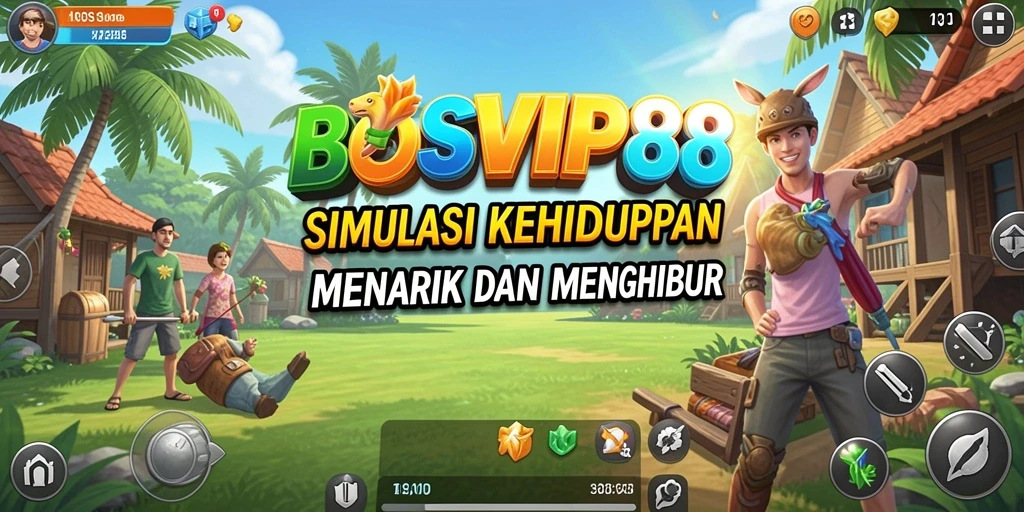 Tampilan gameplay menarik dari BOSVIP88 dengan interaksi sosial.