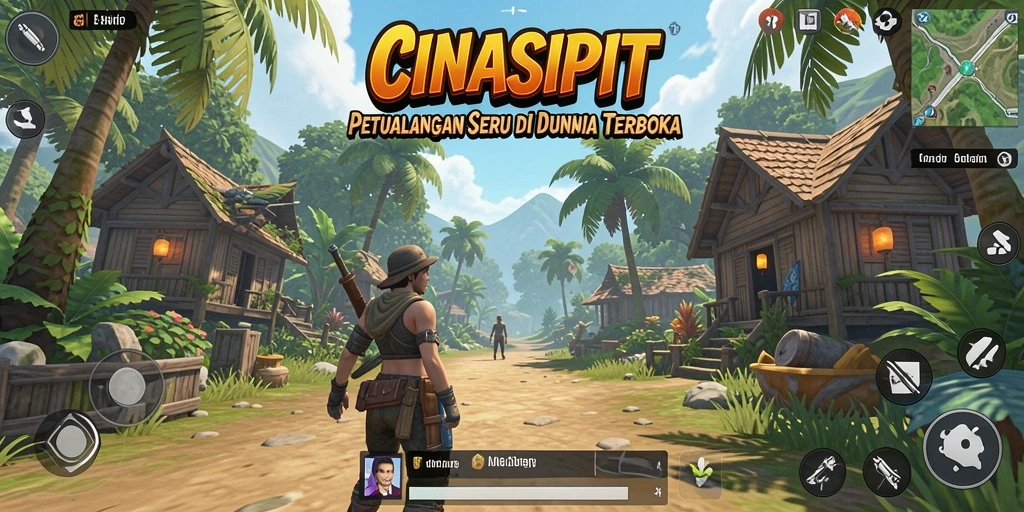 Tampilan gameplay <strong>CINASIPIT</strong> yang menakjubkan di dunia terbuka.