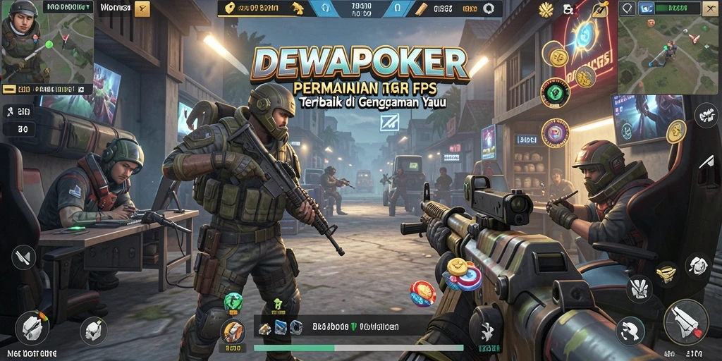 Tangkapan layar DEWAPOKER menampilkan aksi seru dalam gameplay FPS.