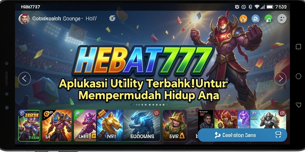 Tampilan antarmuka HEBAT777 yang intuitif dan modern.