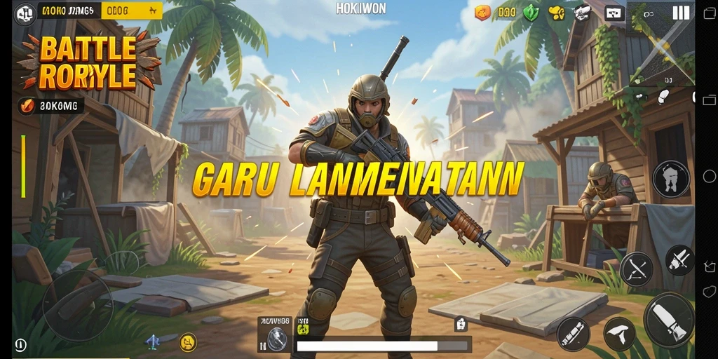 Tampilan gameplay seru HOKIWON dalam pertempuran Battle Royale.