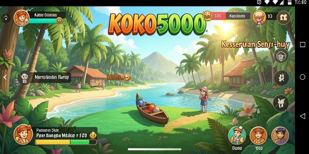 Screenshot KOKO5000 menampilkan gameplay yang menyenangkan dan penuh warna.