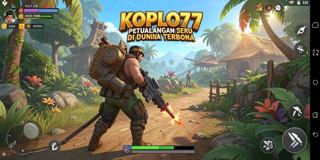 Tampilan gameplay KOPLO77 dengan kebebasan eksplorasi di dunia terbuka.