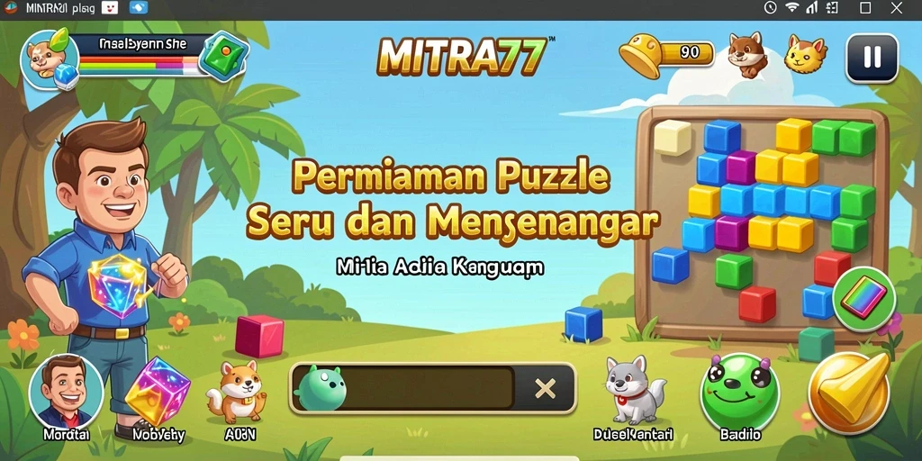 Tampilan gameplay menantang di MITRA77, puzzle yang seru.