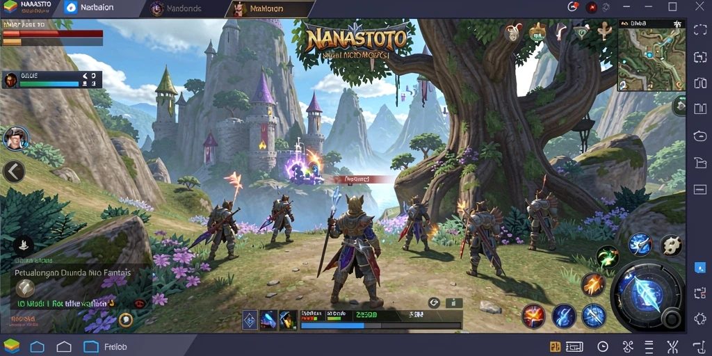 Tangkapan layar gameplay <strong>NANASTOTO</strong> yang menunjukkan aksi seru dalam pertempuran.