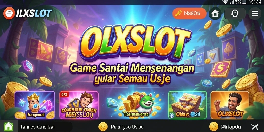 Screenshot utama OLXSLOT menunjukkan gameplay yang berwarna dan menarik.
