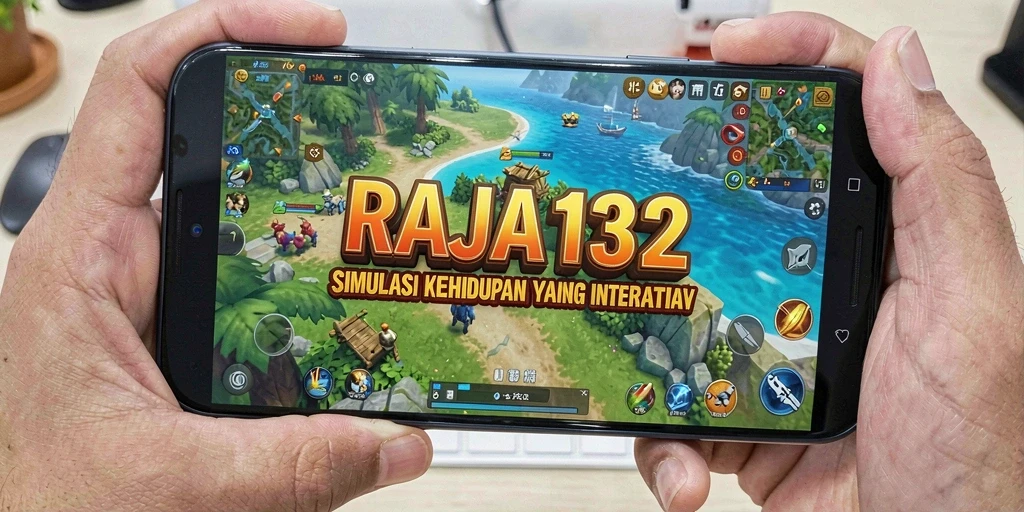 Tampilan game RAJA132 saat karakter berinteraksi dalam simulasi kehidupan.