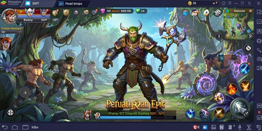 Tampilan gameplay MMORPG dalam petualangan SVIP7 yang seru.
