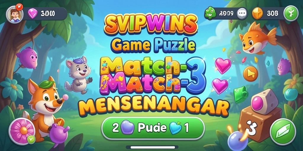 Tampilan gameplay Match-3 yang seru dan mengasyikkan di SVIPWINS.