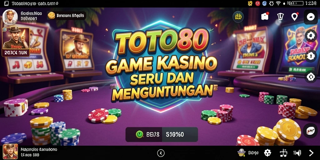 Tampilan gameplay seru di TOTO80, aplikasi Kasino terbaik.