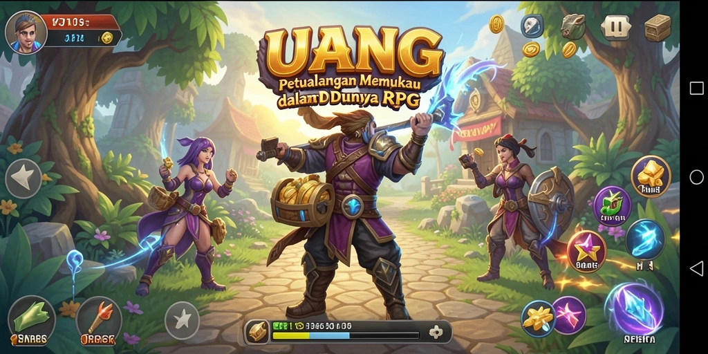 Tangkapan layar dari UANG menampilkan aksi RPG yang mendebarkan.